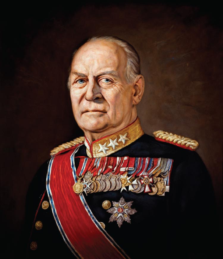 Kong Olav V, malt av Ross Kolby